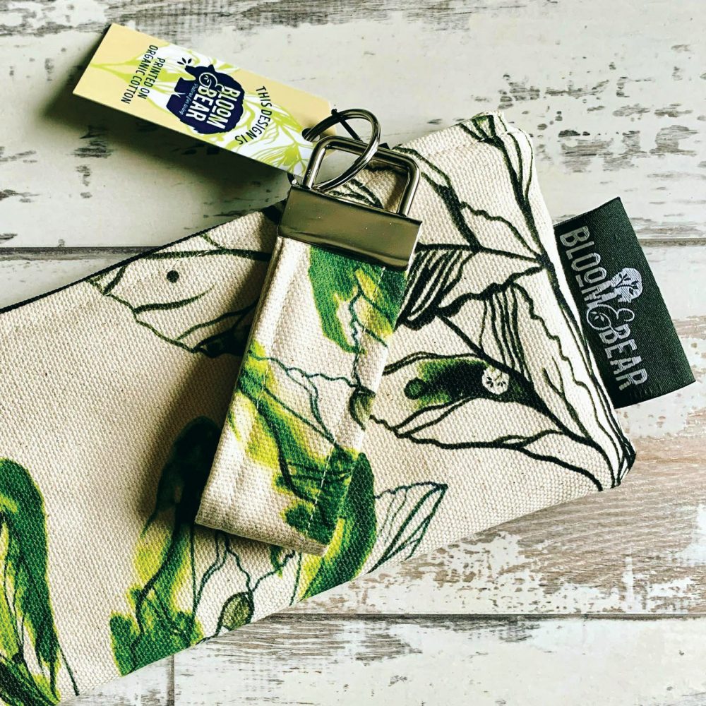 FOREST ZIPPED COTTON POUCH