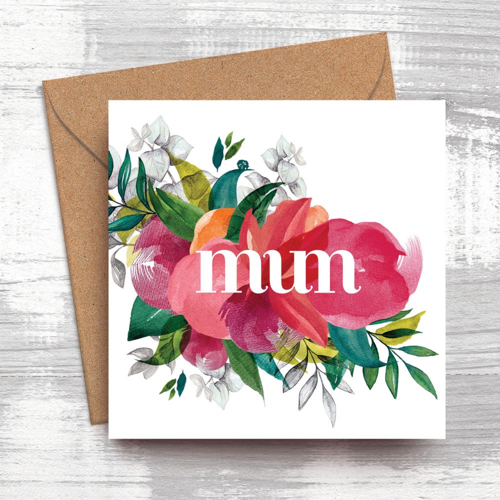 Mother’s Day greeting card - Peony Blush