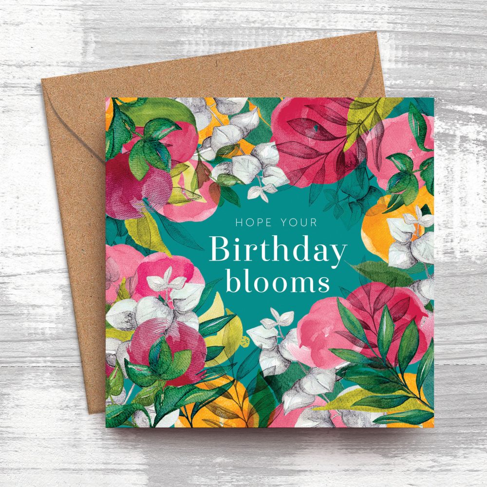 Birthday Blooms Greeting Card - Peony Bloom