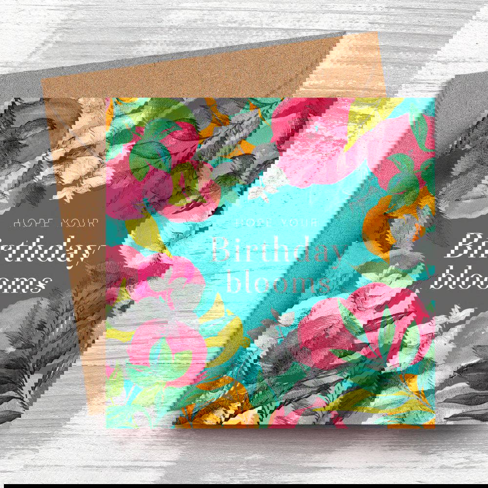 Birthday Blooms Greeting Card - Peony Bloom