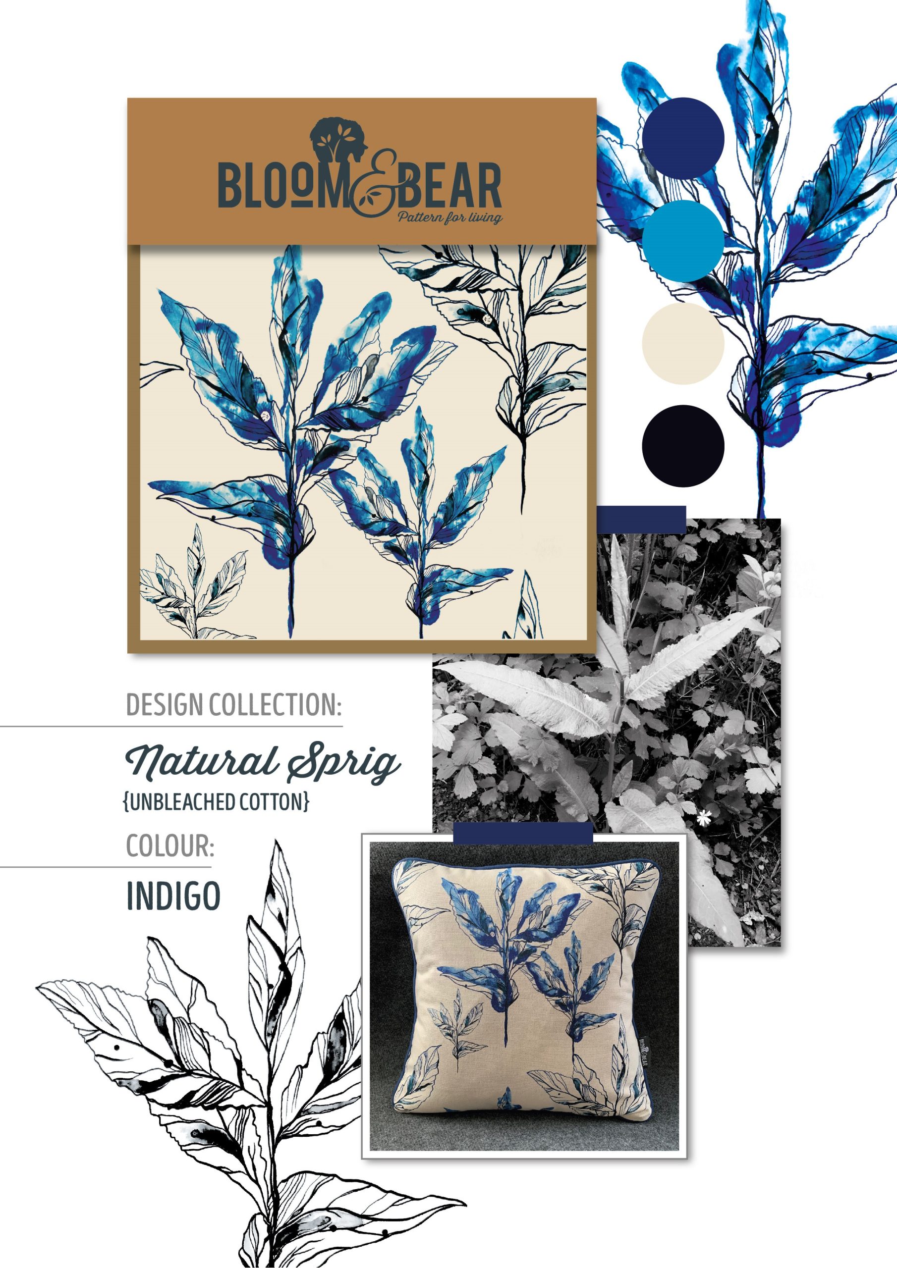 Natural Sprig Indigo