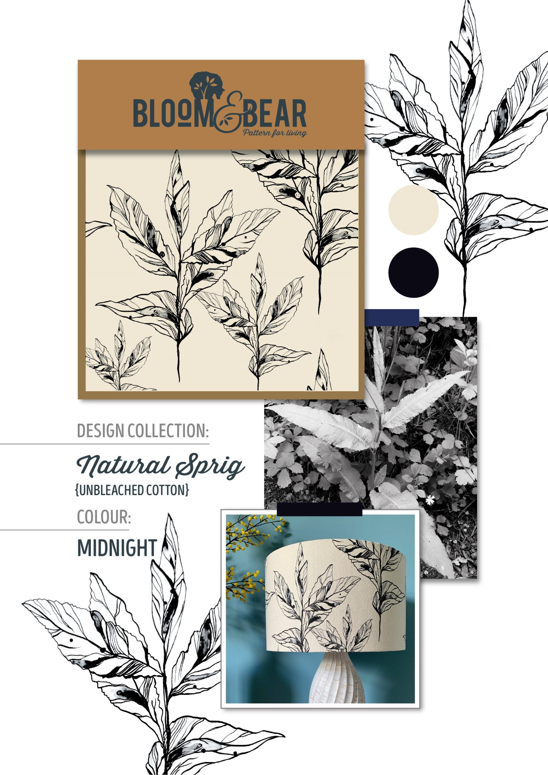 Natural Sprig Midnight Natural Sprig Midnight